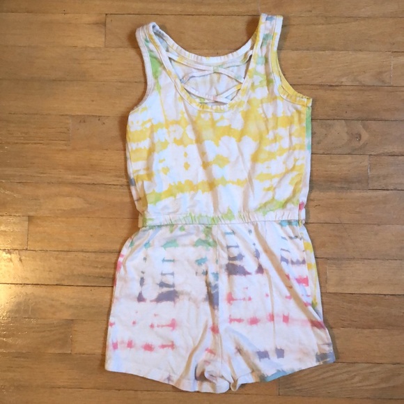 Little Girls Tie Dye Romper - Picture 2 of 4